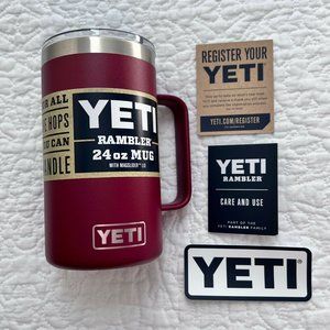Yeti Rambler Mug with Magslider Lid 24 oz Harvest Red